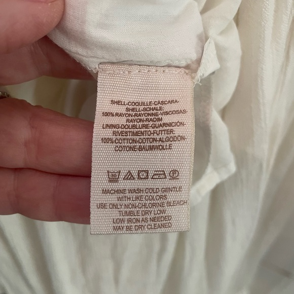 Free people white cotton high low maxi dress beach knot wedding Sz small cotton - Picture 11 of 11